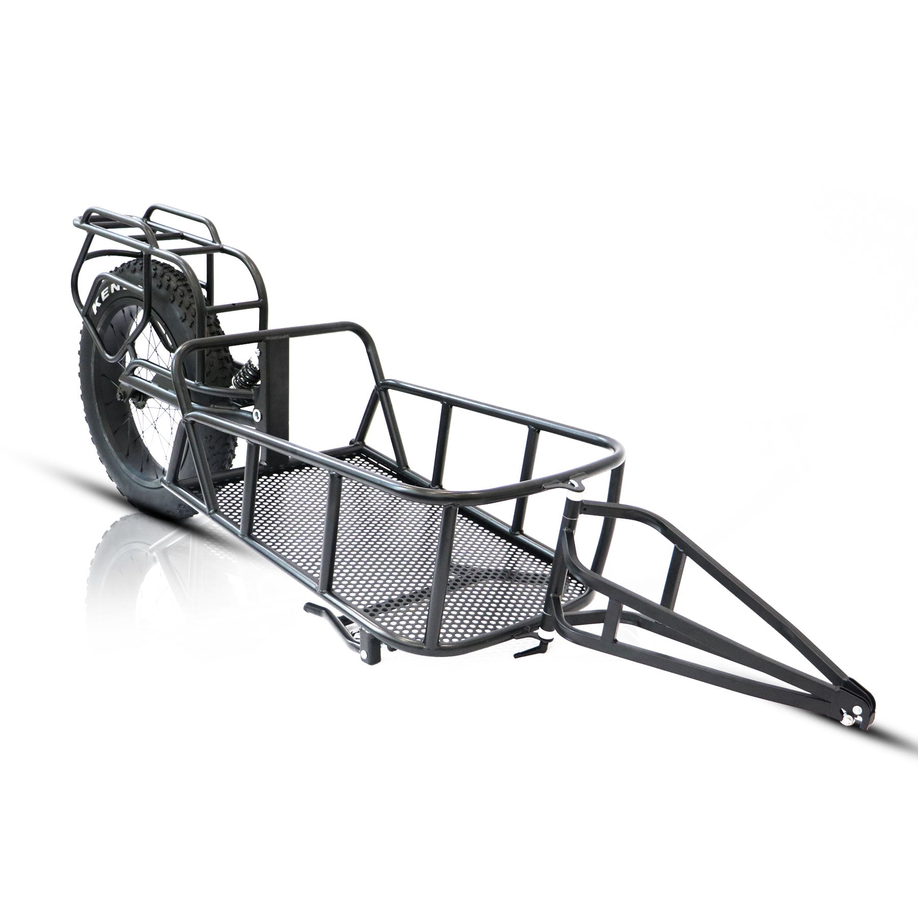 EUNORAU Single track Fat Tire Cargo Bike Trailer For Hunting 1 Wheel