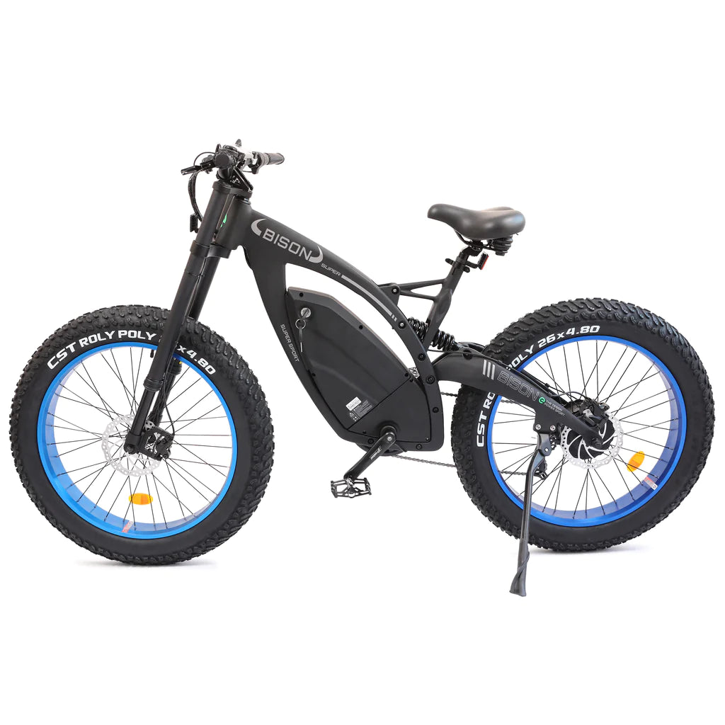 Ecotric 48v 17.5AH 1000W big fat tire ebike Bison-Matt Black