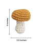 Small Crocheted Mushroom set of 3