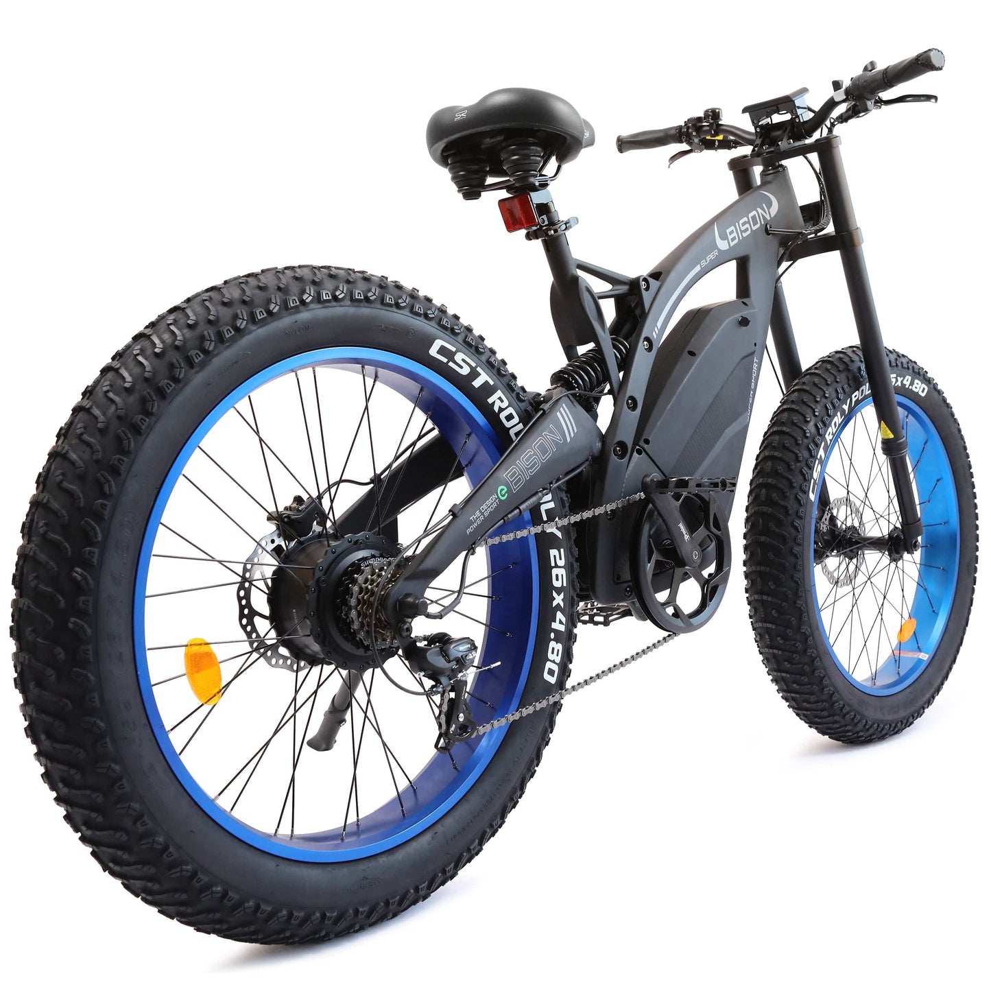 Ecotric 48v 17.5AH 1000W big fat tire ebike Bison-Matt Black