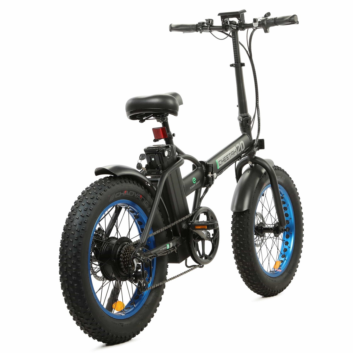 Ecotric 48V 13ah Cheetah portable and folding fat electric bike with LCD display